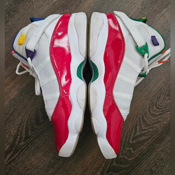 Jordan Athletic Shoes Red White with Multicolor Accents main image 7